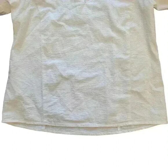 Tommy Bahama Nova Wave Women's White Cotton Seersucker V-Neck Puffy Short Sleeve - Picture 6 of 14